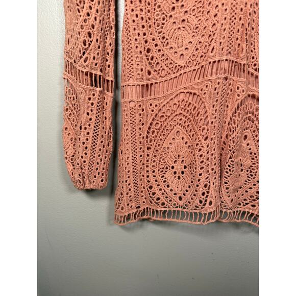 Jen’s Pirate Booty Jasmine Crochet Mini Dress in Clay Lace XS - Picture 9 of 11